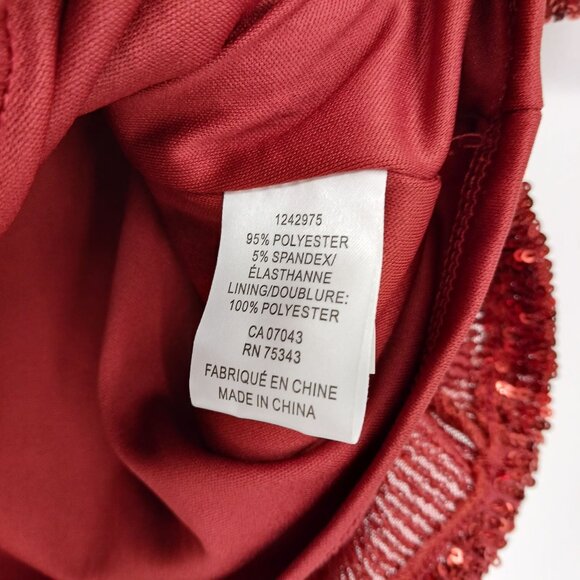 Rachel Zoe Sequin Puff Sleeve Top Womens Small Copper Rust - Picture 6 of 9